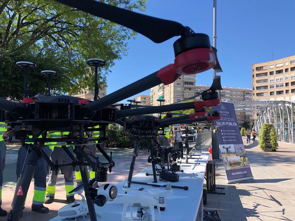Los drones que el Ayuntamiento de Murcia usará contra el mosquito tigre. Imagen: Ayto. de Murcia