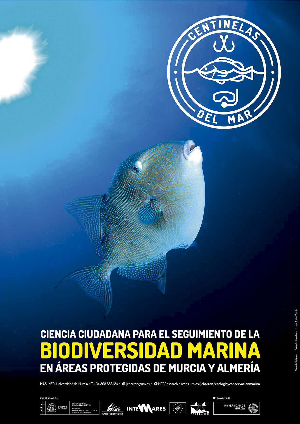 Cartel del proyecto de ciencia ciudadana Centinelas del Mar