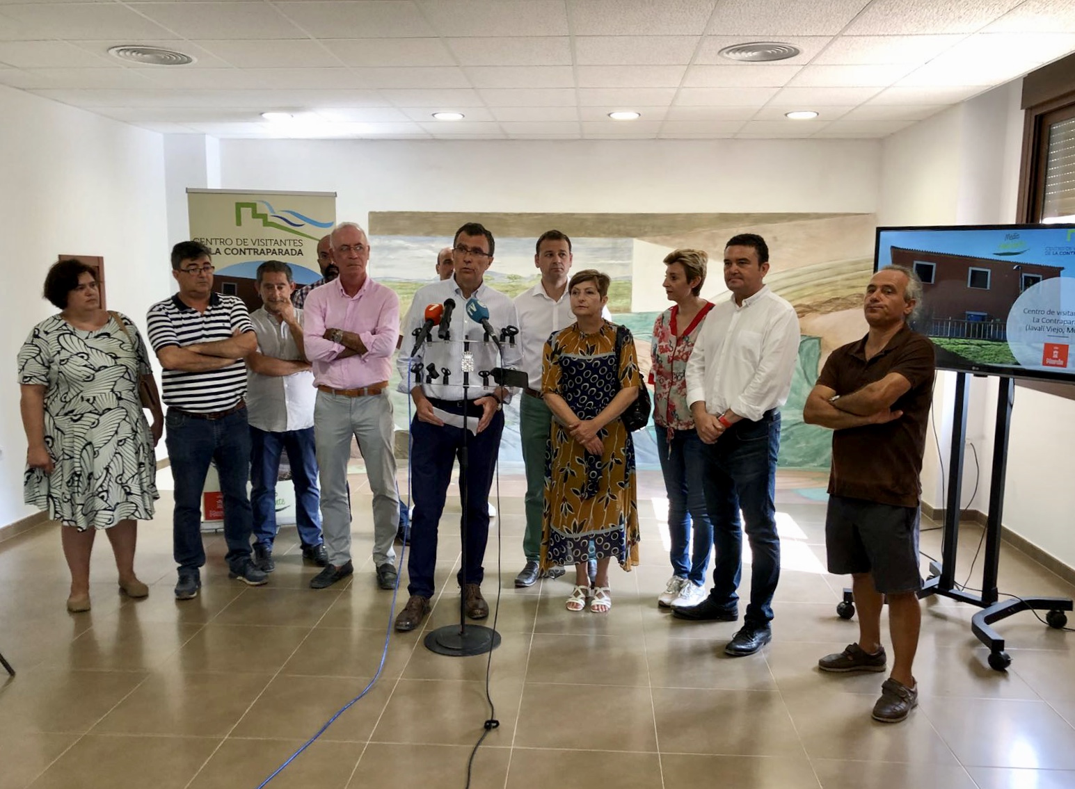 El alcalde de Murcia, José Ballesta, y el concejal de Urbanismo, Medio Ambiente y Huerta, Antonio Navarro, presentaron ayer el proyecto. Imagen: Ayto. de Murcia