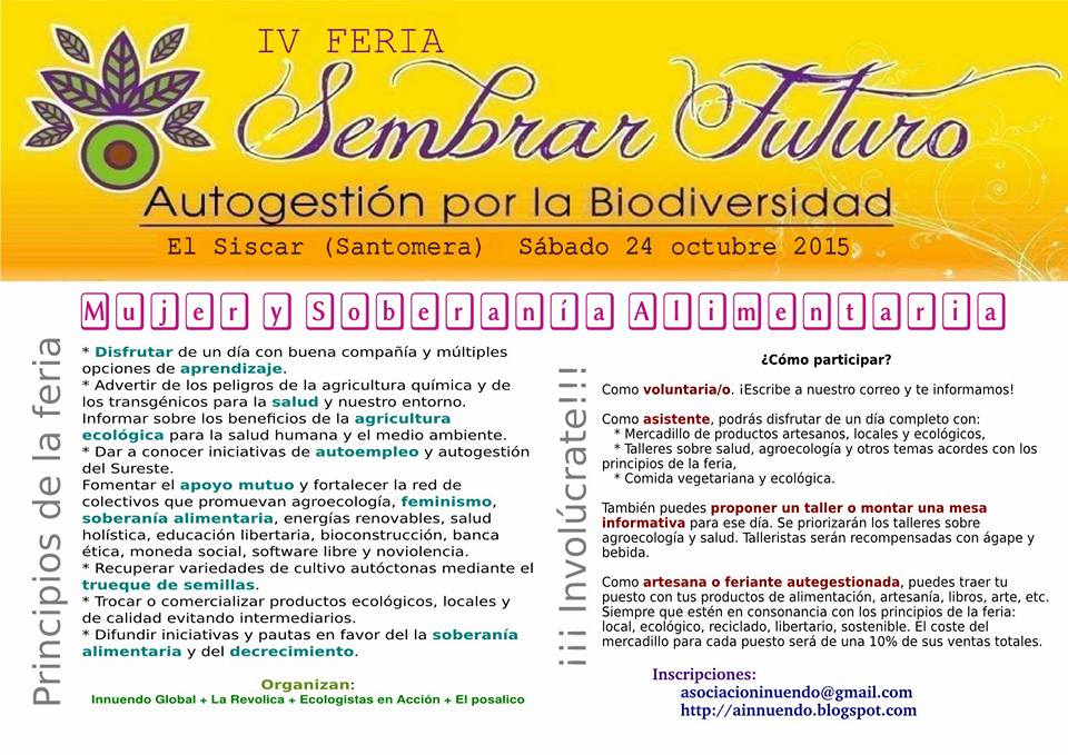 IV Feria 'Sembrar futuro'. Programa