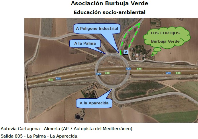 Mapa para llegar a EcoHuertos Los Cortijos Mapa para llegar a EcoHuertos Los Cortijos