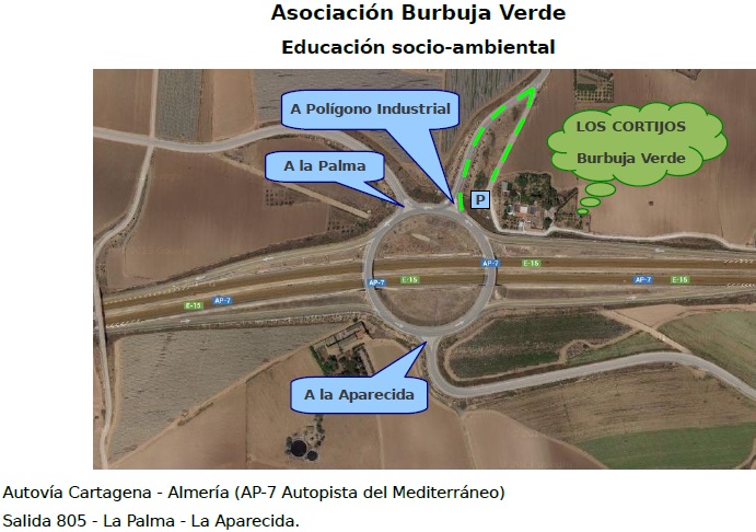 Mapa para llegar a EcoHuertos Los Cortijos