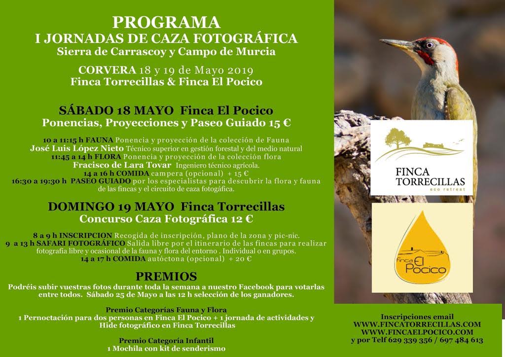 I Jornadas de Caza Fotográfica. Programa, con Finca Torrecillas