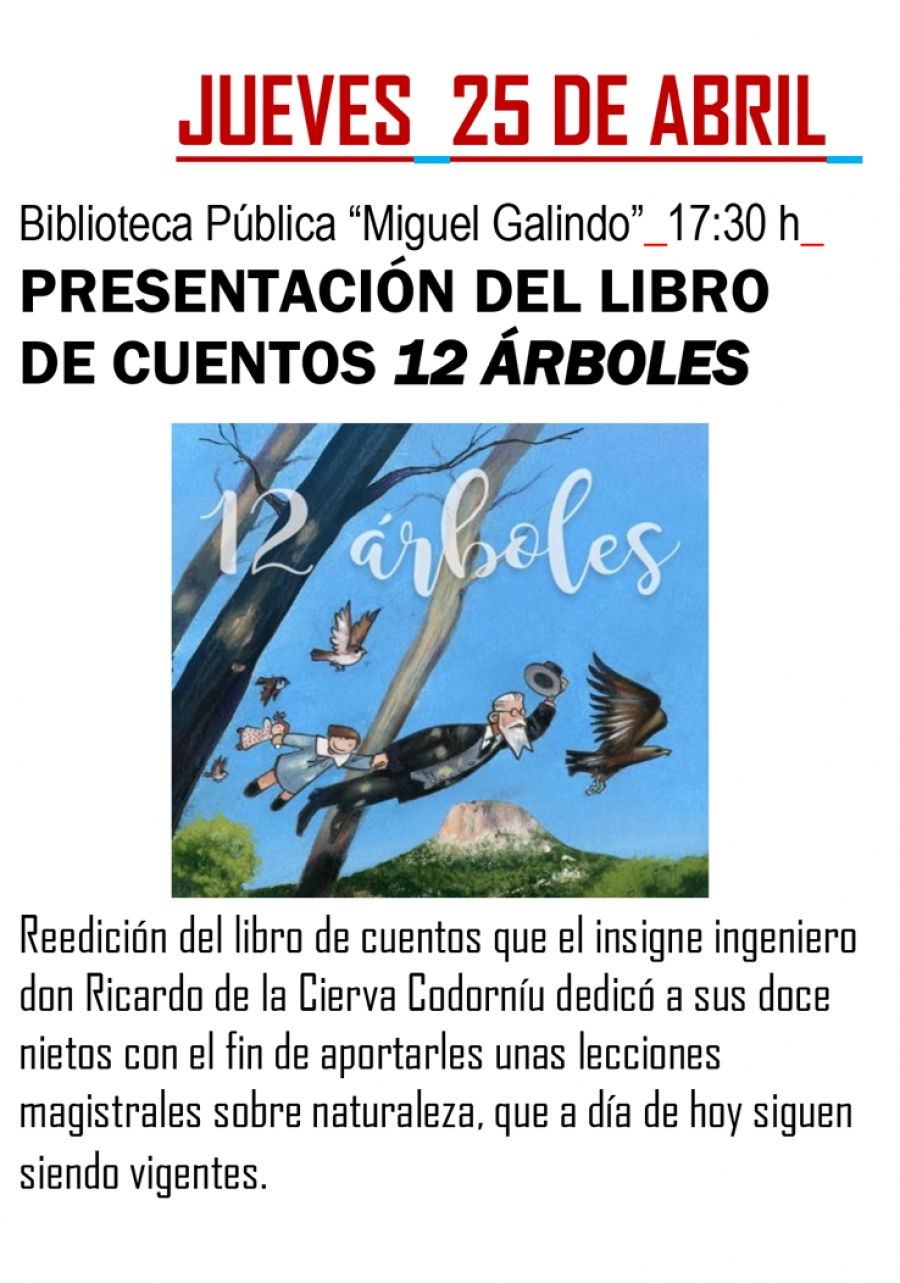 Reedición del libro 12 Árboles, de Ricardo Codorniú, con el Ayto. de Los Alcázares