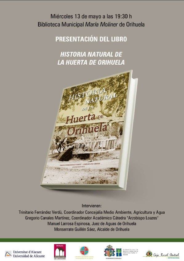 Presentación de libro sobre la huerta de Orihuela