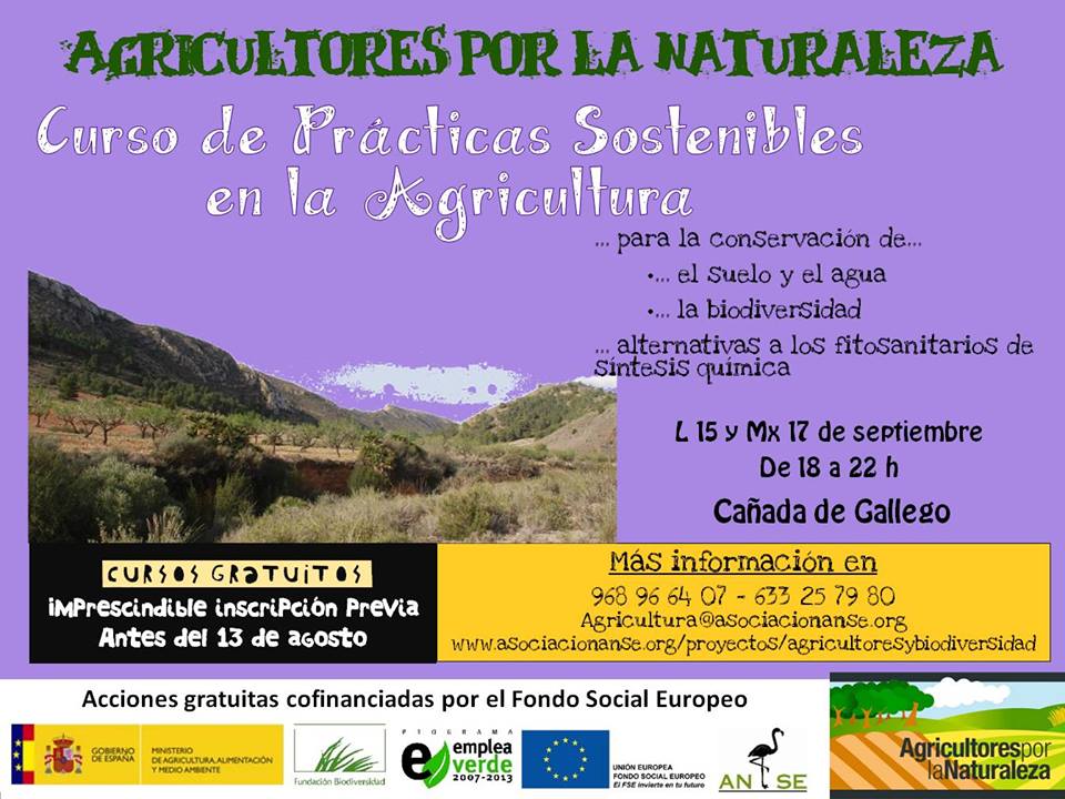 Curso de Prácticas Sostenibles en Agricultura, en Mazarrón, con ANSE