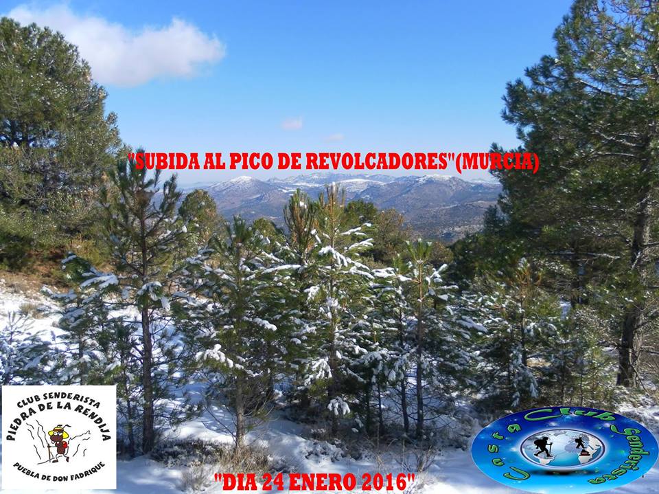 Cartel de la Subida a Revolcadores con el Club Senderista Casta y Club Senderista Piedra de la Rendija.
