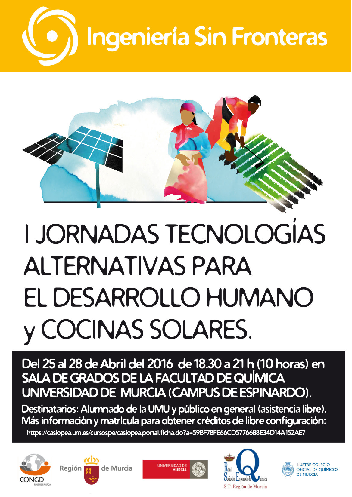 I Jornadas sobre Tecnologías alternativas para el desarrollo humano. Cocinas solares con ISF.