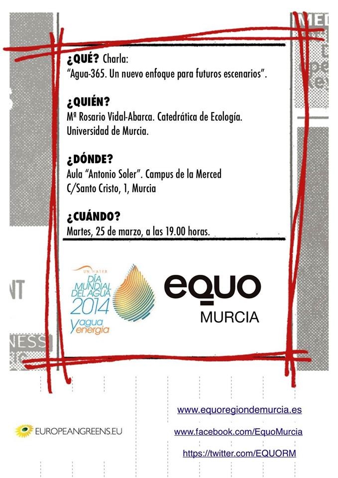 Conferencia organizada por Equo sobre la gestión del agua