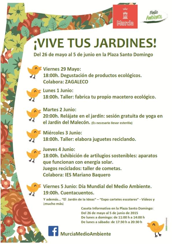 Programación '¡Vive tus jardines!' del Ayto. de Murcia