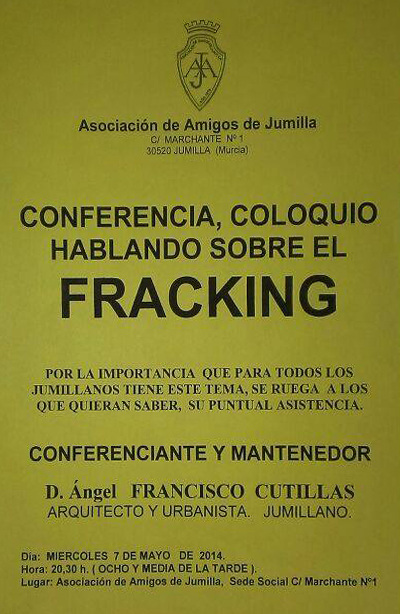 Charla sobre el fracking en Jumilla