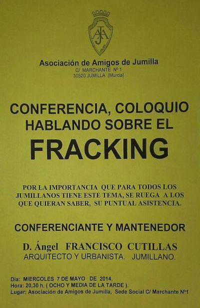Charla sobre el fracking en Jumilla