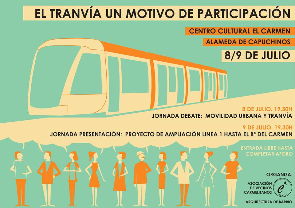 Jornadas de explicación y debate sobre la ampliación de la línea 1 del tranvía al Barrio del Carmen.