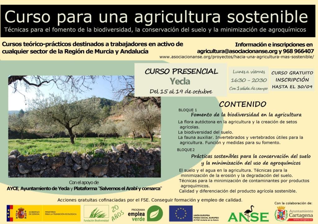 Curso sobre Agricultura Sostenible en Yecla, con ANSE