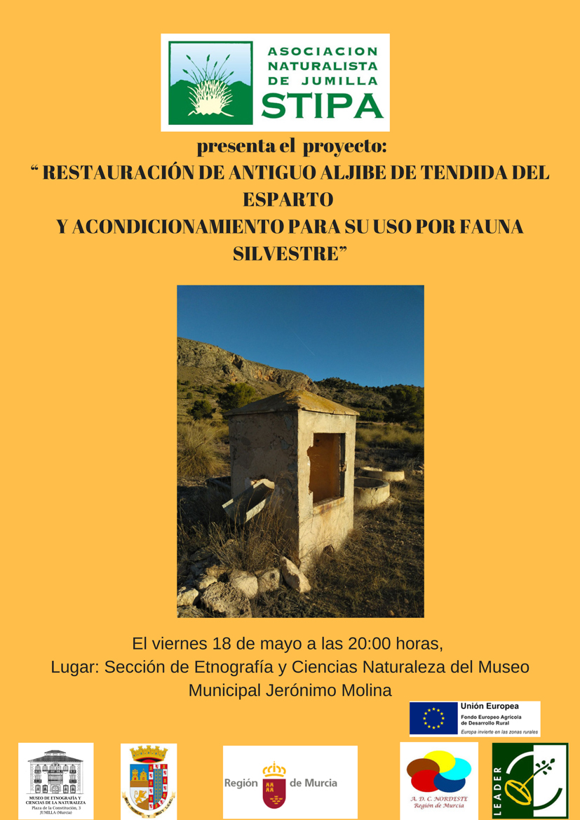 Proyecto de restauración de un aljibe para su uso por fauna silvestre, con STIPA. Proyecto de restauración de un aljibe para su uso por fauna silvestre, con STIPA