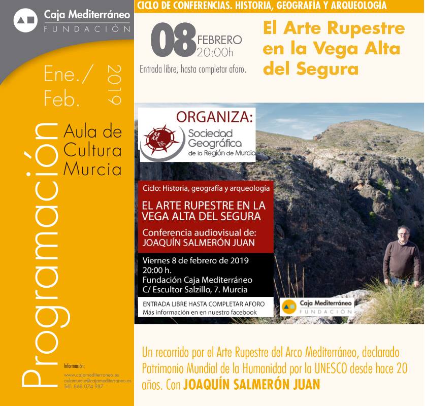 Charla: 'El arte rupestre en la Vega Alta del Segura', con la SGRM
