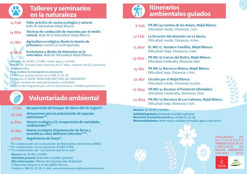 Programa de actividades del Ayto. de Murcia
