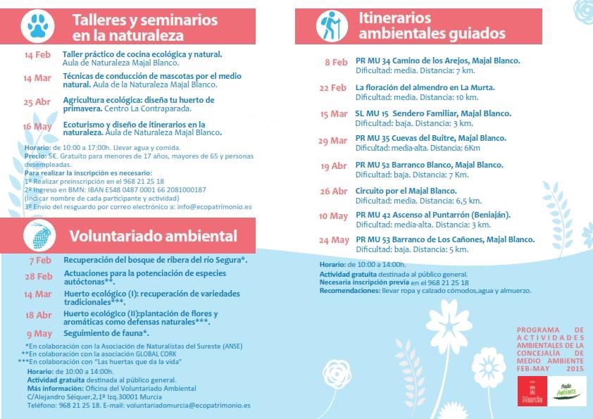 Programa de actividades del Ayto. de Murcia Programa de actividades del Ayto. de Murcia
