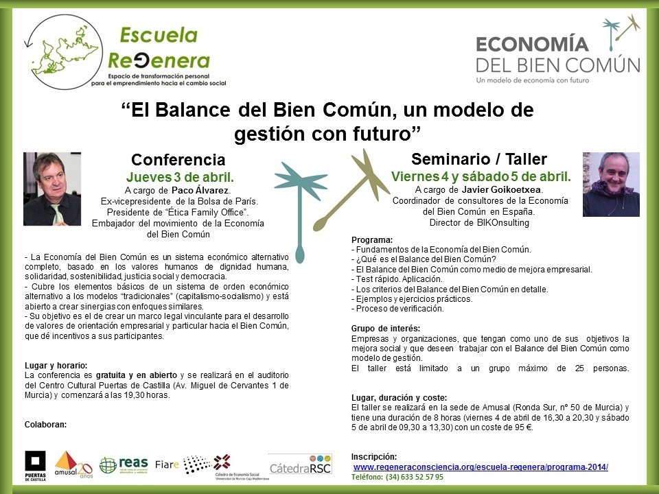 Conferencia sobre la Economía del Bien Común Conferencia sobre la Economía del Bien Común