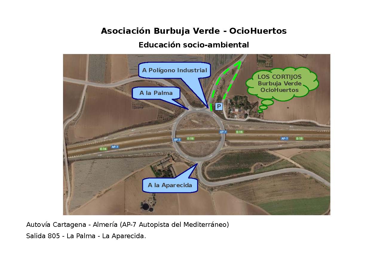 Mapa para llegar a OcioHuertos Cartagena