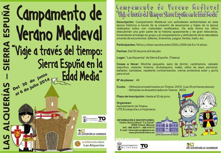 Campamento de Verano Medieval en Sierra Espuña