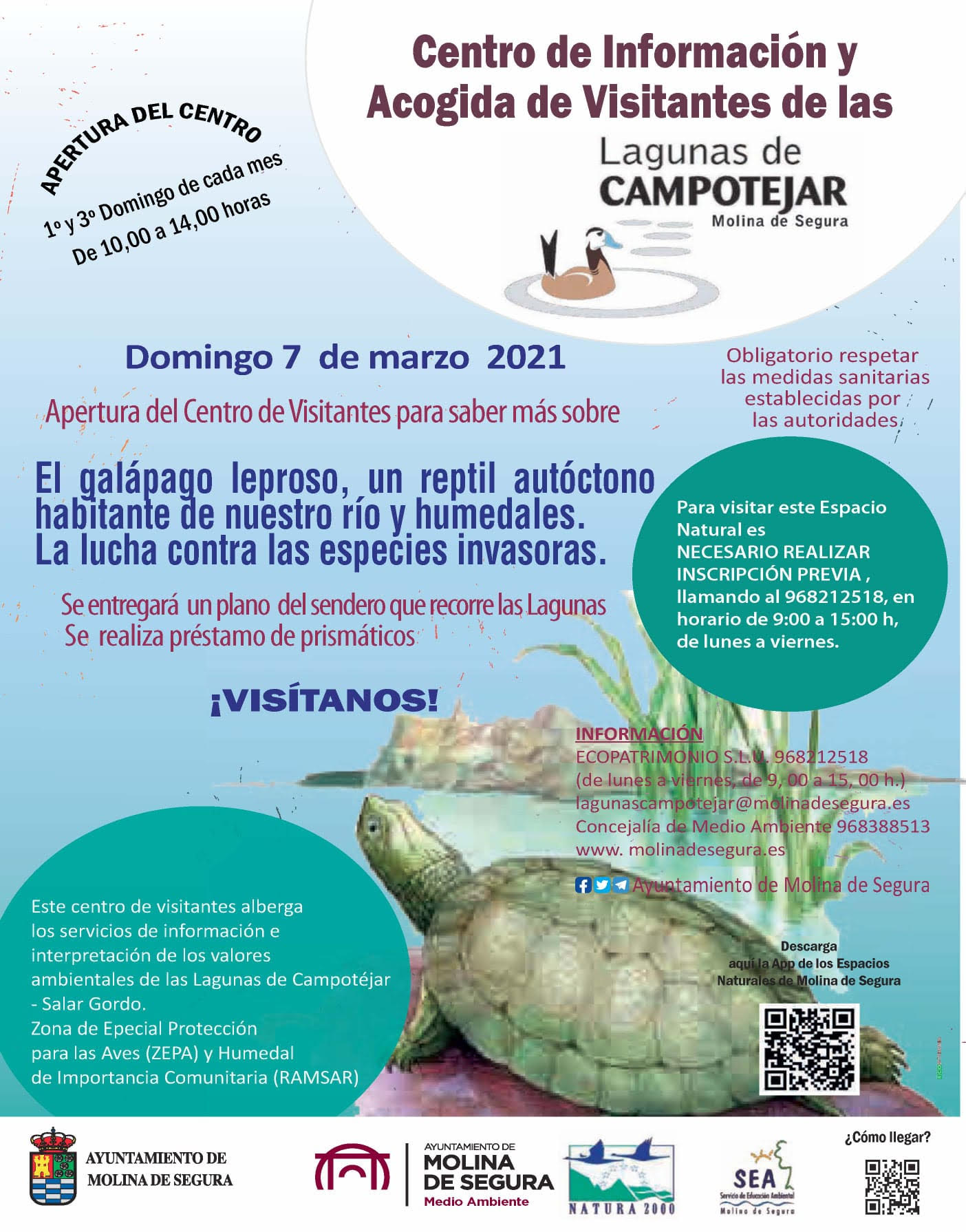 Jornada dedicada al galápago leproso en las Lagunas de Campotéjar, Ayto. de Molina de Segura
