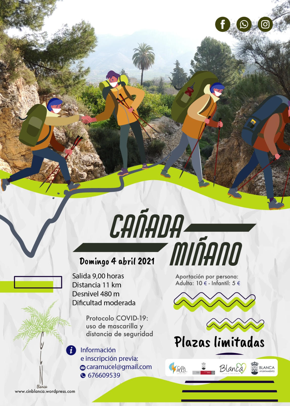 Ruta interpretativa Cañada Miñano, con Caramucel