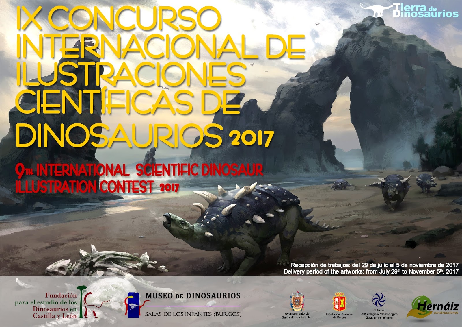 Concurso de ilustración de dinosaurios, con Fundación para el Estudio de los Dinosaurios en Castilla y León y el Museo de Dinosaurios de Salas de los Infantes