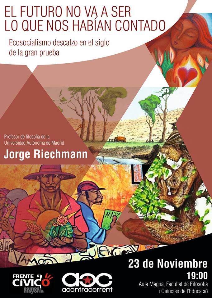 Conferencia de Jorge Riechmann sobre ecosocialismo, con Frente cívico Somos Mayoria de Valencia