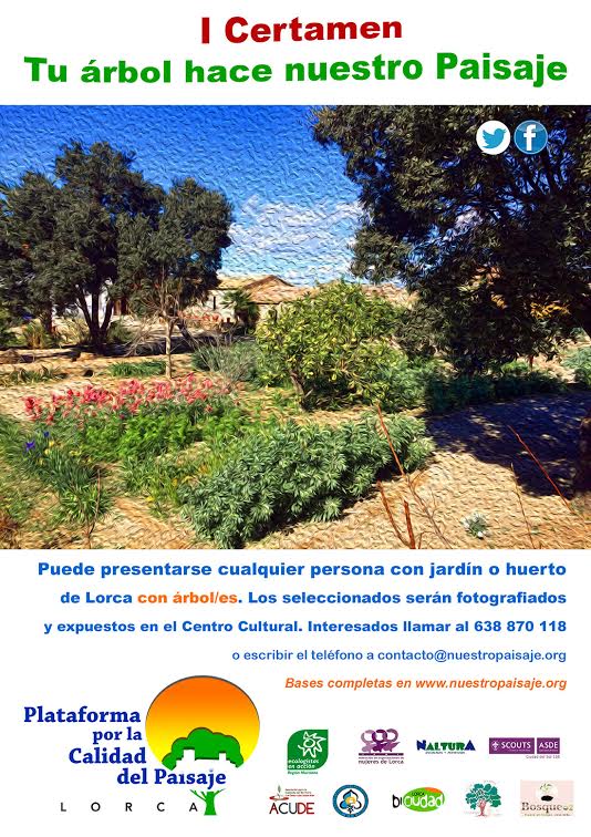 Cartel del I Certamen 'Tu árbol hace nuestro paisaje', en Lorca
