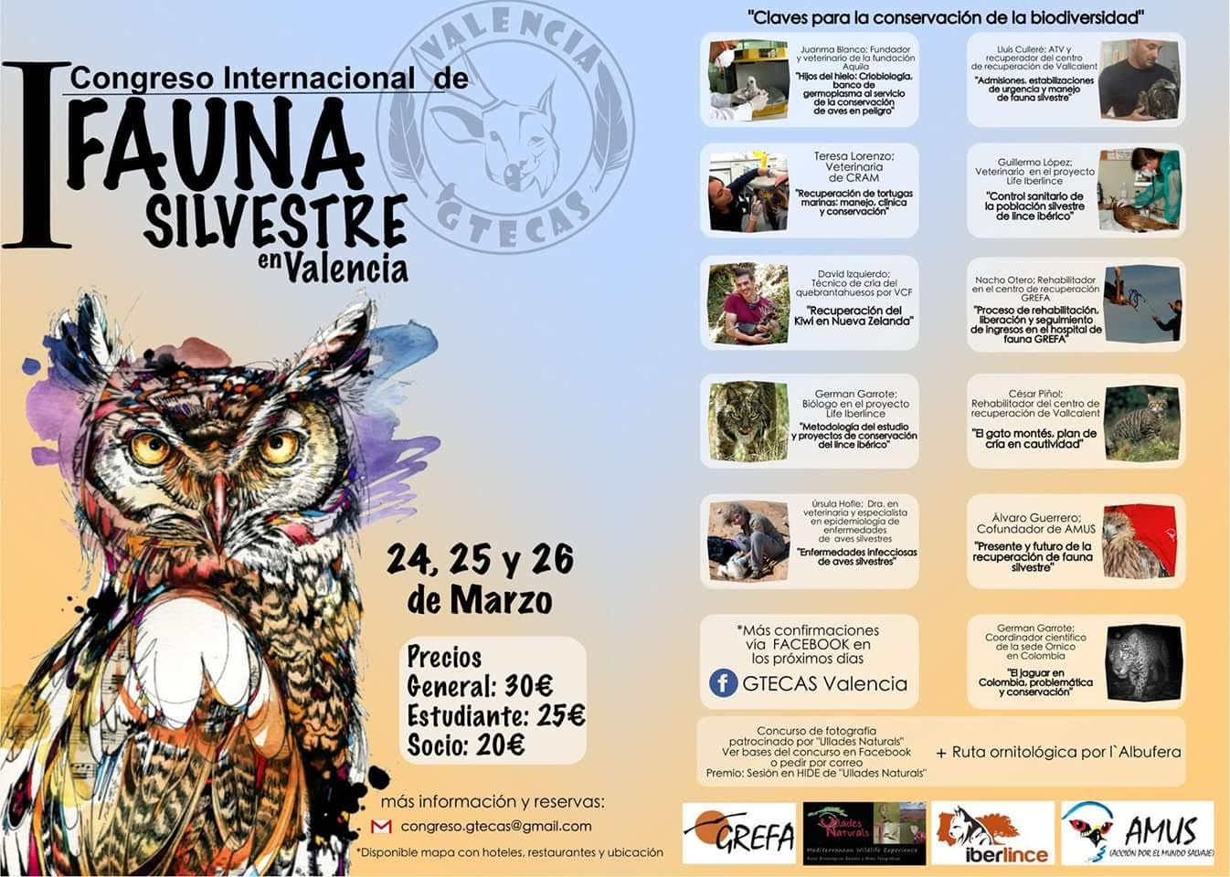 Congreso Internacional de Fauna Silvestre, con GTECAS Valencia