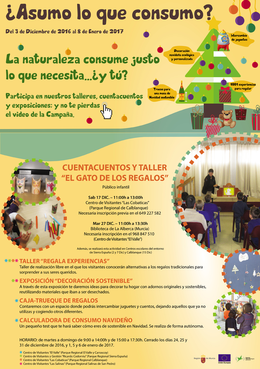 Campaña '¿Asumo lo que consumo?', con el Servicio de Atención al Visitante en los Espacios Naturales Protegidos de la Región de Murcia. Campaña '¿Asumo lo que consumo?', con el Servicio de Atención al Visitante en los Espacios Naturales Protegidos de la Región de Murcia
