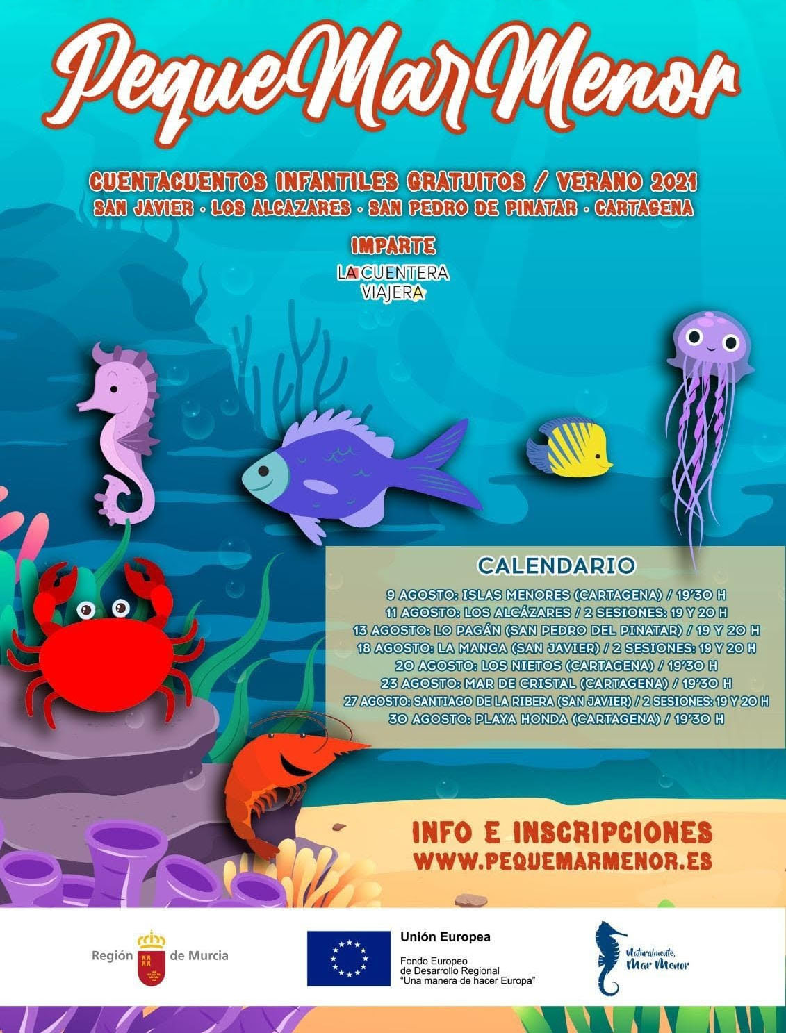 Cuentacuentos Mar Menor, con PequeMarMenor. Cuentacuentos Mar Menor, con PequeMarMenor