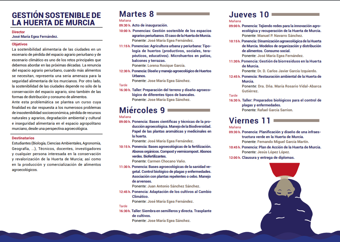 Curso sobre gestión sostenible de la huerta de Murcia, con Unimar