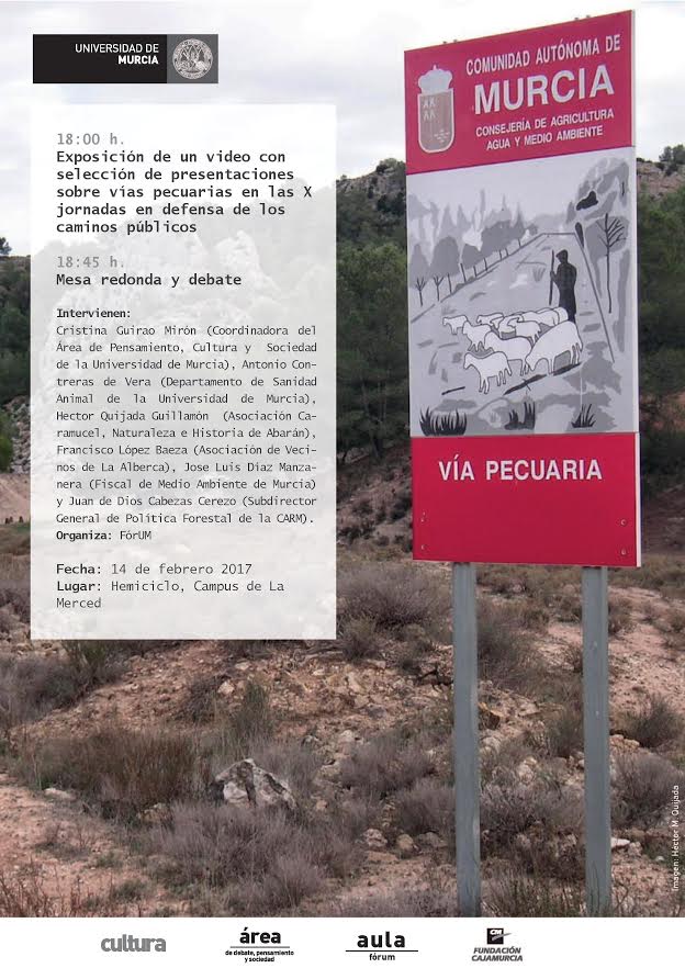 Debate sobre Vías pecuarias en Murcia, con el Grupo de investigación Sanidad de Rumiantes de la UMU
