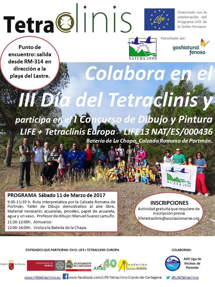 Ruta + Taller de dibujo del III Día del Tetraclinis, con Life Trtraclinis. Ruta + Taller de dibujo del III Día del Tetraclinis, con Life Trtraclinis