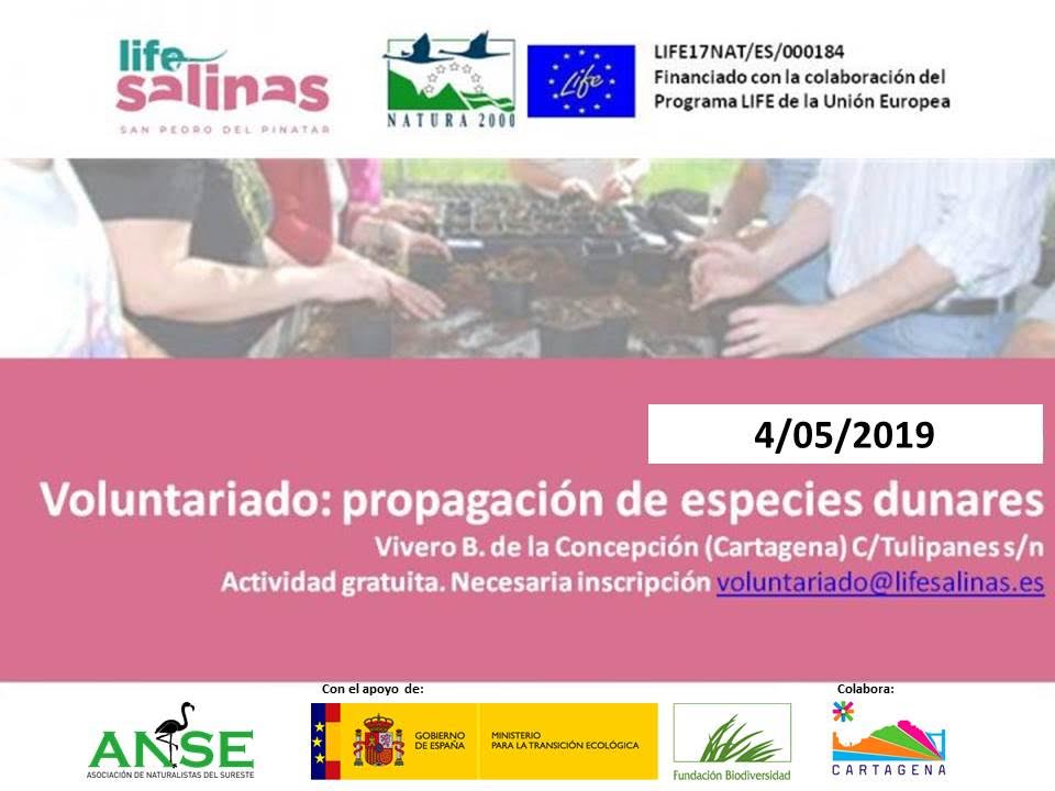 Propagación de especies dunares, con ANSE