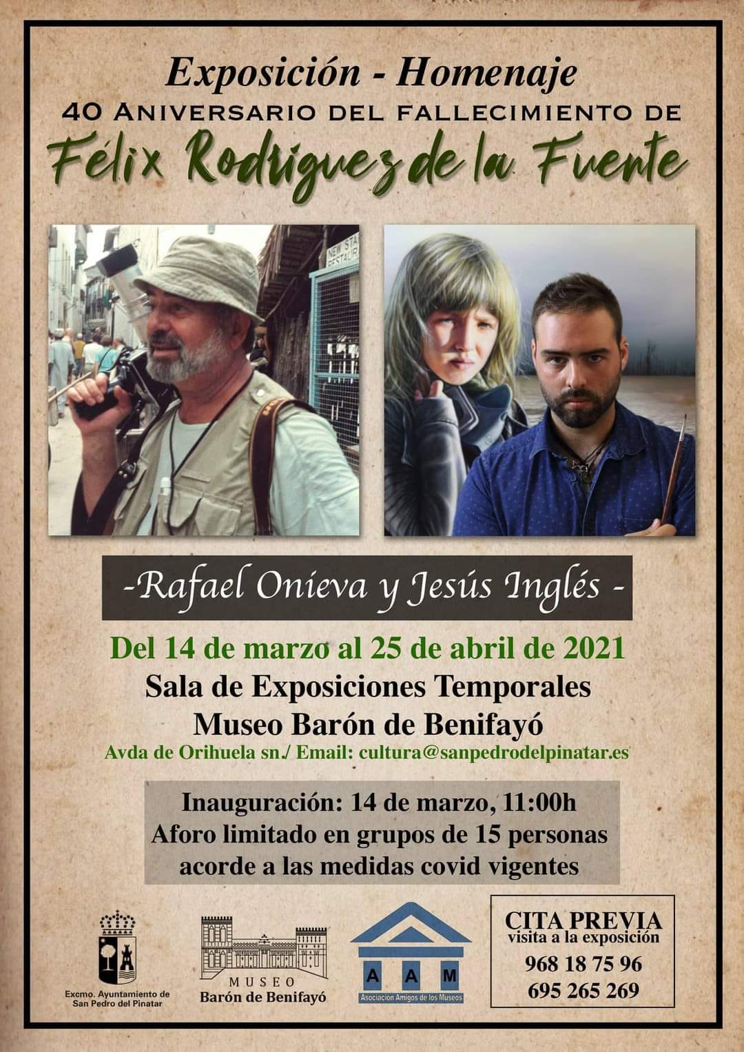 Cartel de la exposición - homenaje a Félix Rodríguez de la Fuente