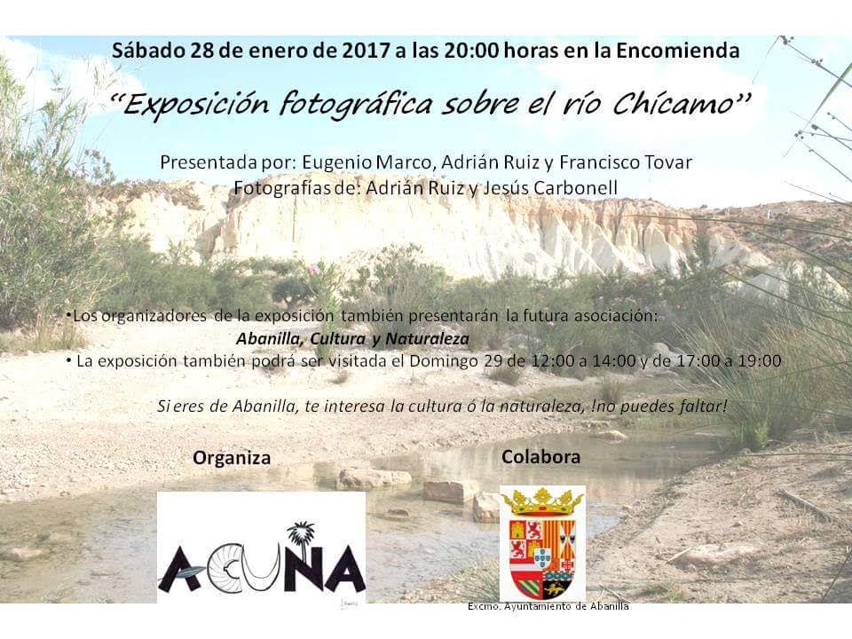 Expo de fotos sobre el río Chícamo, con Acuna