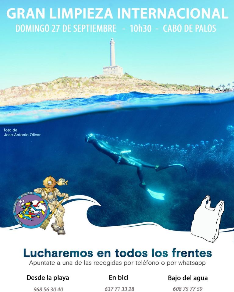 Gran limpieza internacional de playas, con Mangamar Dive Center. Gran limpieza internacional de playas, con Mangamar Dive Center