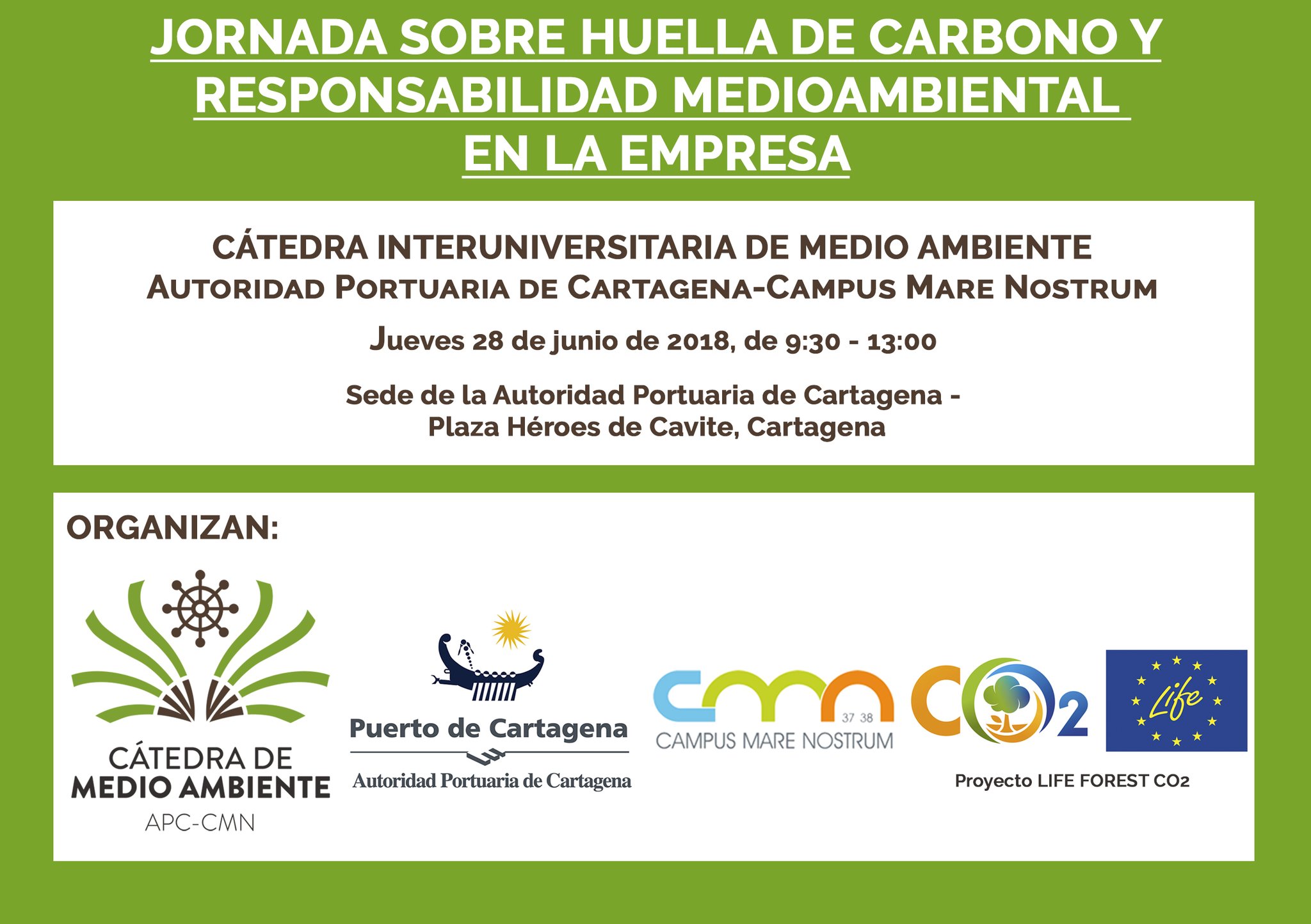 Jornada sobre Huella de Carbono para empresas, con la Cátedra de Medio Ambiente APC-CMN