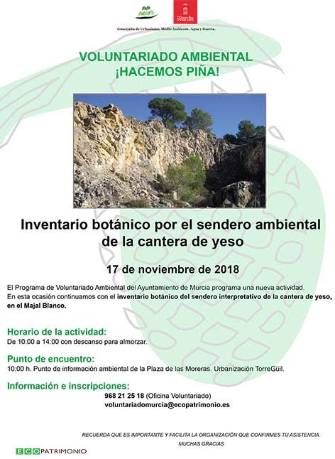 Itinerario botánico, con el Ayto. de Murcia