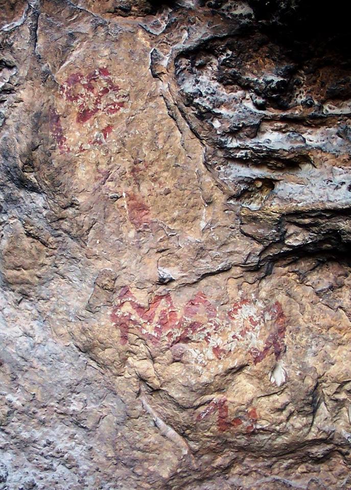 Pinturas rupestres de la Cueva de Jaime 'El Barbudo'. Imagen: La Carrahíla
