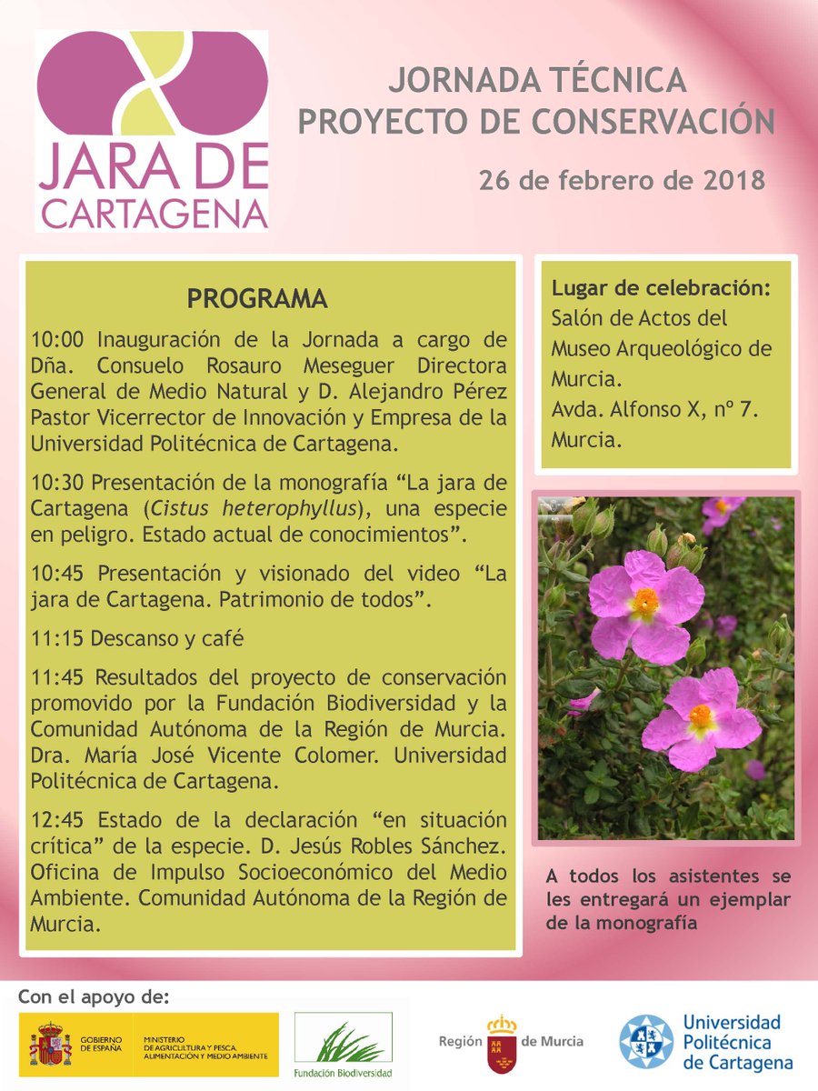 Jornada sobre el Proyecto de la jara de Cartagena, con la UPCT