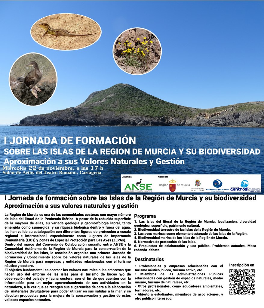 I Jornada de formación sobre las Islas de la Región de Murcia y su biodiversidad, con ANSE