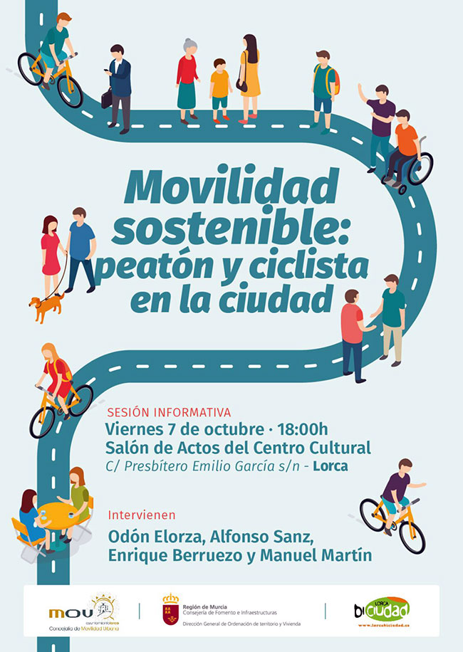 Jornada nacional sobre Movilidad Sostenible en Loca. Cartel.