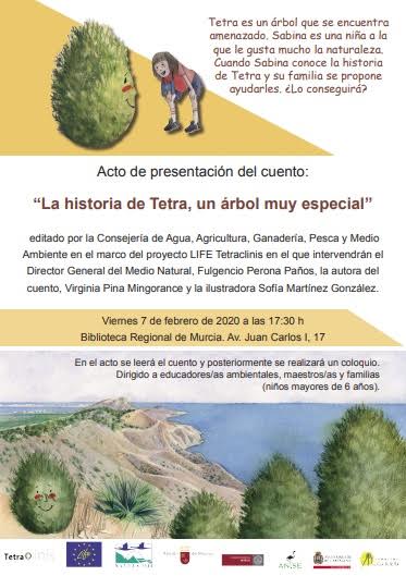 Presentación de un cuento sobre el ciprés de Cartagena, con el LIFE Tetraclinis