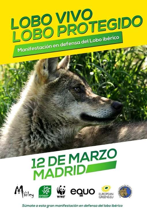 II Manifestación por la protección del lobo, con Lobo Marley y otros