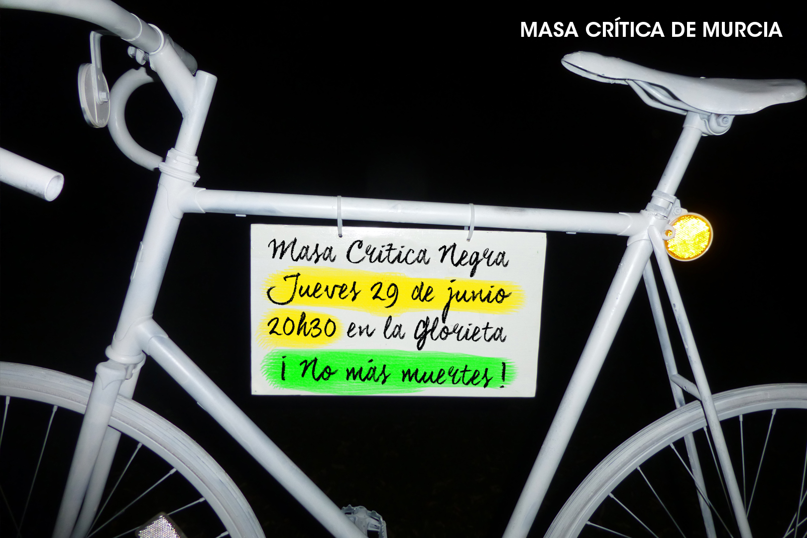 '¡No más muertes de personas en bicicleta!', con Masa Crítica de Murcia