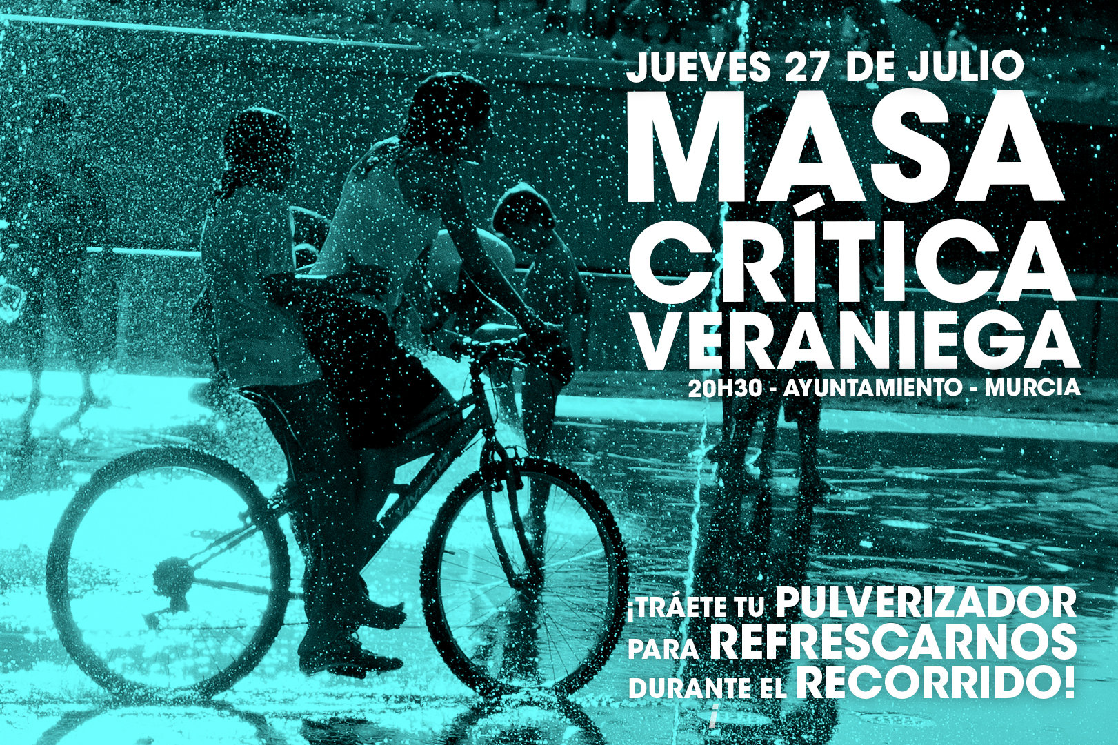 Masa Crítica ciclista veraniega, con Masa Crítica de Murcia